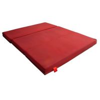 colchon para camper mercedes citan - 5cm de grosor con hr 25kgm3 y 3cm de viscoelastica - rojo
