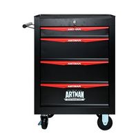 carro de herramientas - organizador para garaje - acero - negro y rojo 60x33x775cm