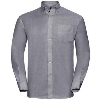 Russell Collection Camisa manga larga Oxford para hombre