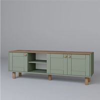 mia soporte de tv de madera - 160 x 40 x 56 cm - verde