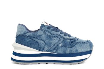 zapatillas de tejido deshilachado jeans