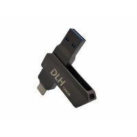 unidad flash usb dlh dy-ku4972 128 gb usb type-a y type-c gris metal