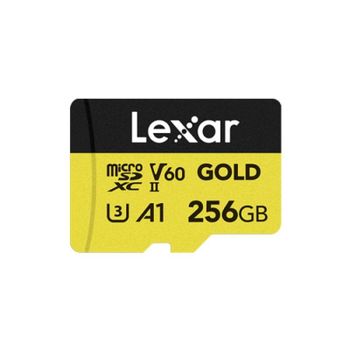 Tarjeta MicroSD Lexar Professional GOLD 256GB UHS-II 280MB/s V60 Negro Amarillo