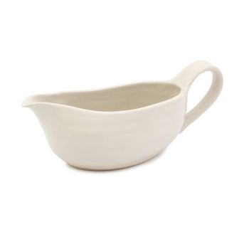 Salsera Gravy Boat, cerámica de gres, blanca, 400 ml