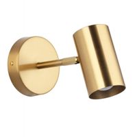 aplique de pared dorado con foco orientable e27