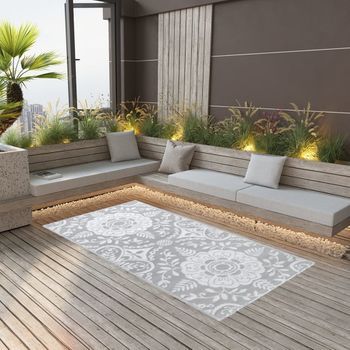 Alfombra De Exterior Pp Gris Claro 190x290 Cm