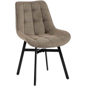 Silla De Comedor Colby Tela Gris Topo 61x54x83 Cm Clp