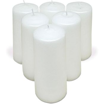 COM-FORT HOUSE- Velas Blancas  Pack velas de 6 Unidades  Velas 6x15cm  Tealight  Velas Decorativas Sin Perfume