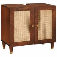 mueble de lavabo marron 62 x 33 x 58 cm madera de ingenieria vidaxl