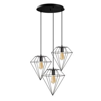Lámpara De Techo Elmas-6296 Negro Metal Diámetro 50x133 Cm