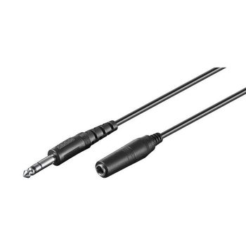 Goobay Cable Audio Estéreo Jack 6.35 Macho/Hembra 5m Negro