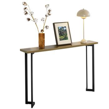 Mesa De Consola Mesa De Entrada Recibidor Estructura Y Patas De Metal Estilo Industrial