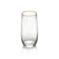 vaso de vidrio en marron y dorado 77x77x15 cm