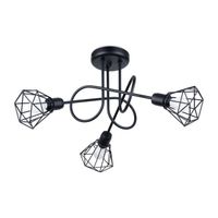 lampara de techo mozosa negro 3 luces