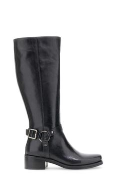 botas de cuero con espuela black 38