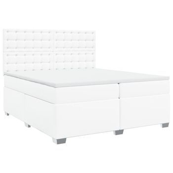 Cama Tapizada 200x200x150,5 Cm Tejido - Blanco