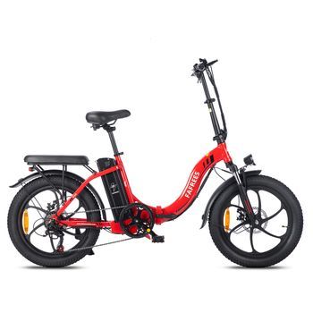 Bicicleta Eléctrica Plegable Fafrees F20, Batería Extraíble De 36 V Y 18 Ah, Roja