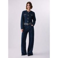 liu jo jeans jeans rectos acolchado con strass para mujer