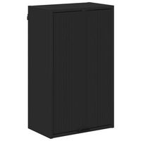 gabinete de bano montaje en la pared negro 39 x 235 x 65 cm vidaxl