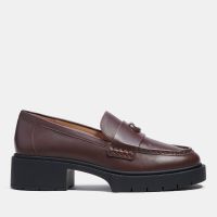 coach womens leah leather loafers - uk 3