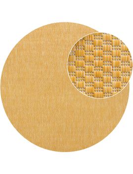 Alfombras de interior y exterior Venezia amarillo 120 cm redondo