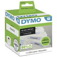 rollo etiquetas labelwriter 50x12mm blanco dymo s0722460