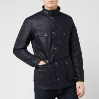 barbour international duke waxed cotton jacket - s