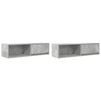 Muebles De Tv - Mesas De Tv 2 Uds Gris Hormigón 100x31x25,5 Cm
