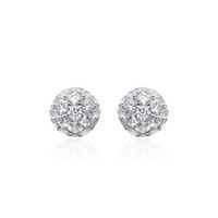 pendientes de oro blanco de 18 quilates con diamantes aprox 090 quilates