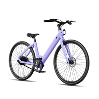 bicicleta electrica de cuadro bajo freedare jb1015 de 275 con transmision por correa bafang de 250 w morado
