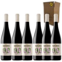 natureo garnacha 00 - sin alcohol - rico y aterciopelado con - pack 6 botellas 75 cl - 00 vol