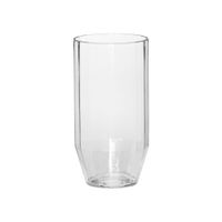 vaso de cristal transparente