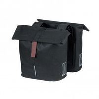 basil alforjas city 28-32 litros con reflectante cierre velcro poliester negro