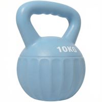 sportnow kettlebell pesa rusa 6 kg rellena de arena para principiantes entrenamiento de fuerza en casa 21 x 21 x 27 cm azul   aosom espana