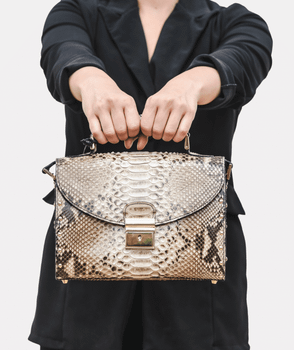 1245 CLUTCH PYTHON LIGHT GREY