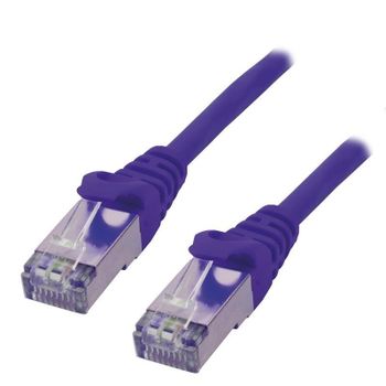 Cable de red MCL RJ45 Cat6 1 m púrpura blindado F/UTP