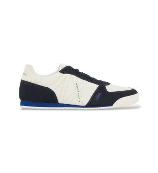 A|X Armani Exchange para hombre. XM002616AF22755MB502 Zapatillas Low blanco, marino (41), Plano, Cordones, Casual