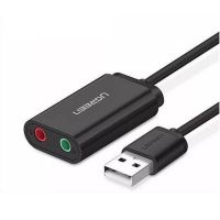 tarjeta de audio ugreen us205 usb externa 35 mm
