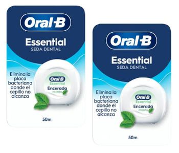 Oral-B Seda Essential Floss con Cera Menta 2x50 m