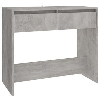 Mesa Consola | Mesa De Entrada | Mesa Auxiliar Madera Contrachapada Gris Hormigón 89x41x76,5 Cm