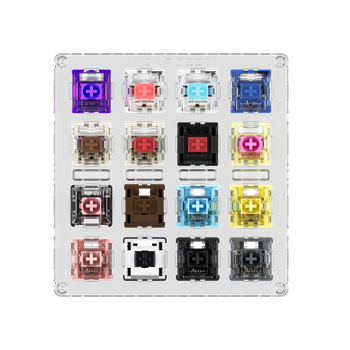 Akko x MonsGeek Acrílico Probador de interruptor de 16 teclas Interruptores lineales/táctiles/licíciles/silenciosos