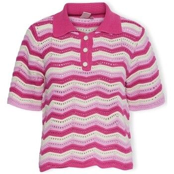 Y.a.s Blusa YAS Furo Knit S/S - Birch/Pastel Lavender para mujer
