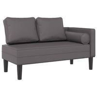 sofa divan  sofa cama con cojines cuero sintetico gris