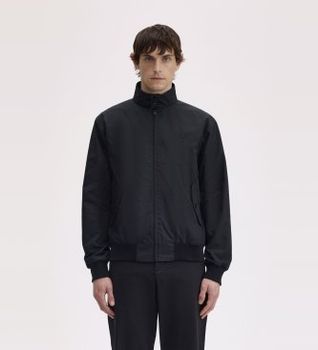 Fred Perry para hombre. J7320 Chaqueta Harrington negro (L), Casual, Algodón