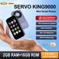 servo king9000 4g lte mini smartphone android con pantalla de 30 pulgadas doble sim 2gb16gb wifi bluetooth play store desbloqueo facial vibracion gps linterna telefono celular pequeno de