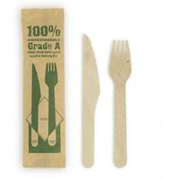 pack cubiertos de madera 100 biodegradable grado a 165cm 500 unidades