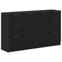 aparador roble negro 120 x 30 x 70 cm madera de ingenieria vidaxl