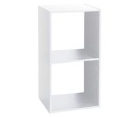 estanteria 2 compartimentos mixtas color blanco fabricado en fibras de madera dimensiones  l 345 x p 32 x h 675 cm