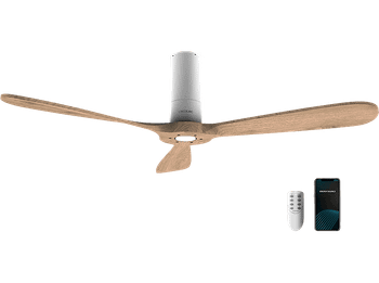 Ventilador de techo - Cecotec EnergySilence Aero 5500 White Aqua Connected, 40 W, 6, Modo Winter-Summer, Temporizador, Mando a distancia, Wi-Fi,