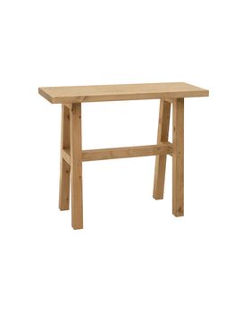 Consola de madera maciza en tono medio de 100x80cm